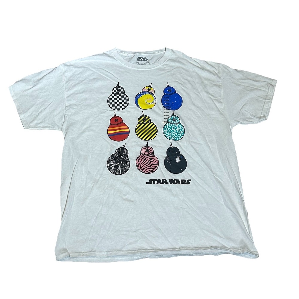 Star Wars Droids Mens XL Shirt White Brand New Graphic Print Short Sleeve